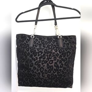 COACH Madison Chenille Ocelot North/South Tote